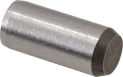 Made in USA - 1/4" Diam x 9/16" Pin Length 416 Stainless Steel Precision Dowel Pin - Passivated Finish, C 36-42 Hardness, 2 Beveled End - All Tool & Supply