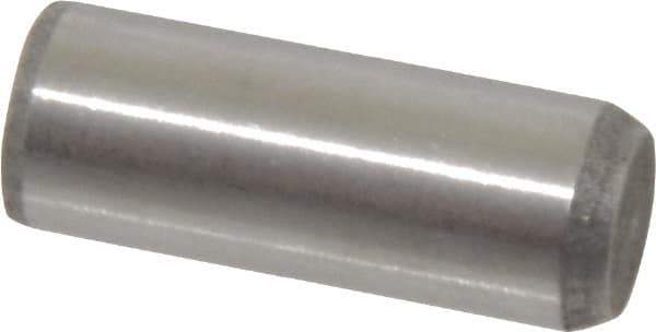 Made in USA - 3/8" Diam x 1" Pin Length 416 Stainless Steel Precision Dowel Pin - Passivated Finish, C 36-42 Hardness, 2 Beveled End - All Tool & Supply