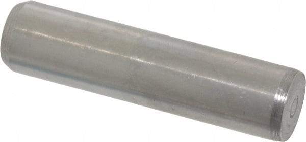 Made in USA - 3/8" Diam x 1-1/2" Pin Length 416 Stainless Steel Precision Dowel Pin - Passivated Finish, C 36-42 Hardness, 2 Beveled End - All Tool & Supply