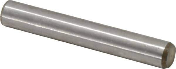 Made in USA - 3/8" Diam x 2-1/2" Pin Length 416 Stainless Steel Precision Dowel Pin - Passivated Finish, C 36-42 Hardness, 2 Beveled End - All Tool & Supply