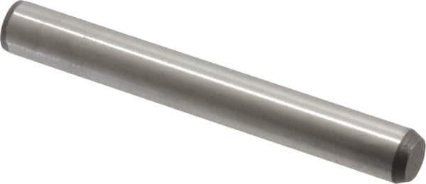 Made in USA - 3/8" Diam x 3" Pin Length 416 Stainless Steel Precision Dowel Pin - Passivated Finish, C 36-42 Hardness, 2 Beveled End - All Tool & Supply