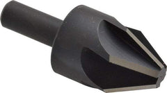 Keo - 1-1/4" Head Diam, 1/2" Shank Diam, 6 Flute 60° High Speed Steel Countersink - Bright Finish, 3" OAL, Single End, Straight Shank, Right Hand Cut - All Tool & Supply