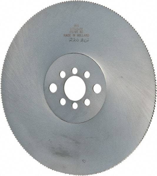 Kinkelder Saw - 225mm Blade Diam, 220 Teeth, High Speed Steel Cold Saw Blade - 32mm Arbor Hole Diam, 2mm Blade Thickness - All Tool & Supply