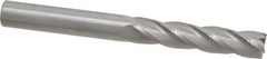 Hertel - 5/8", 3" LOC, 5/8" Shank Diam, 6" OAL, 4 Flute, Solid Carbide Square End Mill - Single End, Uncoated, Spiral Flute, 30° Helix, Centercutting, Right Hand Cut, Right Hand Flute - All Tool & Supply