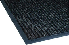 PRO-SAFE - 10 Ft. Long x 3 Ft. Wide, Poly Blended Carpet Surface, Ribbed Entrance Matting - 5/16 Inch Thick, Indoor, Medium Traffic, Vinyl, Black - All Tool & Supply