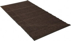 PRO-SAFE - 8 Ft. Long x 4 Ft. Wide, Poly Blended Carpet Surface, Ribbed Entrance Matting - 5/16 Inch Thick, Indoor, Medium Traffic, Vinyl, Brown - All Tool & Supply