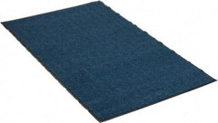 PRO-SAFE - 6 Ft. Long x 4 Ft. Wide, Poly Blended Carpet Surface, Chevron Ribbed Entrance Matting - 5/16 Inch Thick, Indoor, Medium Traffic, Vinyl, Blue, 4 Edged Side - All Tool & Supply