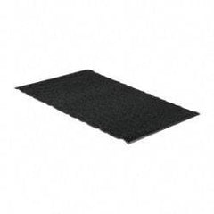 PRO-SAFE - 6 Ft. Long x 4 Ft. Wide, Poly Blended Carpet Surface, Chevron Ribbed Entrance Matting - 5/16 Inch Thick, Indoor, Medium Traffic, Vinyl, Charcoal, 4 Edged Side - All Tool & Supply