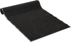 PRO-SAFE - 8 Ft. Long x 4 Ft. Wide, Poly Blended Carpet Surface, Chevron Ribbed Entrance Matting - 5/16 Inch Thick, Indoor, Medium Traffic, Vinyl, Charcoal, 4 Edged Side - All Tool & Supply