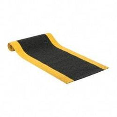 PRO-SAFE - 6' Long x 2' Wide, Dry Environment, Anti-Fatigue Matting - Black with Yellow Borders, Urethane with Vinyl Sponge Base, Beveled on 4 Sides - All Tool & Supply