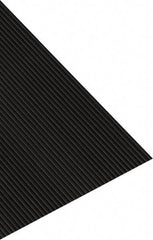 PRO-SAFE - 105 Ft. Long x 3 Ft. Wide, Vinyl Surface, V-Ribbed Entrance Matting - 1/8 Inch Thick, Indoor and Outdoor, Heavy Traffic, Vinyl, Black - All Tool & Supply