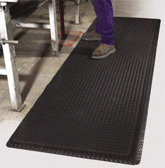 PRO-SAFE - 12' Long x 3' Wide, Dry Environment, Anti-Fatigue Matting - Black, Vinyl with Vinyl Sponge Base, Beveled on 4 Sides - All Tool & Supply