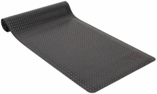 PRO-SAFE - 10' Long x 3' Wide, Dry Environment, Anti-Fatigue Matting - Black, Vinyl with Vinyl Sponge Base, Beveled on 4 Sides - All Tool & Supply