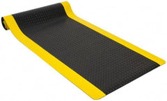 PRO-SAFE - 67' Long x 3' Wide, Dry Environment, Anti-Fatigue Matting - Black & Yellow, Vinyl with Vinyl Sponge Base, Beveled on 4 Sides - All Tool & Supply