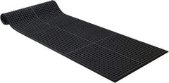 PRO-SAFE - 10' Long x 3' Wide, Dry/Wet Environment, Anti-Fatigue Matting - Black, SBR Rubber with Rubber Base, Beveled on 4 Sides - All Tool & Supply