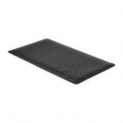 PRO-SAFE - 5' Long x 3' Wide, Dry Environment, Anti-Fatigue Matting - Black, Vinyl with Vinyl Sponge Base, Beveled on 4 Sides - All Tool & Supply