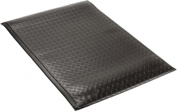 PRO-SAFE - 3' Long x 2' Wide, Dry Environment, Anti-Fatigue Matting - Black, Vinyl with Vinyl Sponge Base, Beveled on 4 Sides - All Tool & Supply