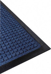 PRO-SAFE - 5 Ft. Long x 3 Ft. Wide, Poly Blended Carpet Surface, Raised Waffle Pattern Entrance Matting - 1/4 Inch Thick, Indoor, Heavy Traffic, Nitrile Rubber, Blue - All Tool & Supply