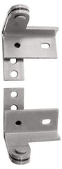 Stanley - 3" Long x 1-1/4" Wide x 0.2" Thick, Satin Chrome Finish Steel, Wardrobe Pivot Hinge - 0.322" Pin Diam, 5 Holes, 1-3/8 Min Door Thickness, 150 Lb Capacity, 3" Leaf Height - All Tool & Supply