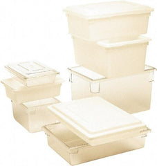 Rubbermaid - Rectangular, White Polyethylene Food Tote Box - 12" High x 18" Wide x 26" Long, with Snap-On Lid - All Tool & Supply