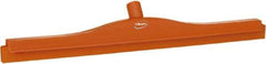 Vikan - 24" Rubber Blade Floor Squeegee - Double Edge, Orange, Plastic Holder - All Tool & Supply