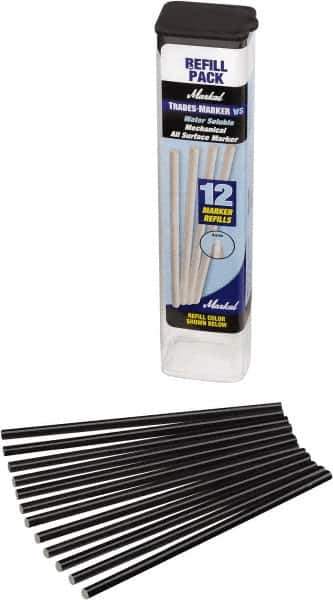 Markal - Black All Purpose Wax Crayon - Flat Tip - All Tool & Supply