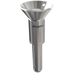 ‎3/16″ Pin Diameter, 1-1/2″ Grip Length, Marine Hitch Recessed Button Handle Kwik-Lok Pin, Stainless Steel