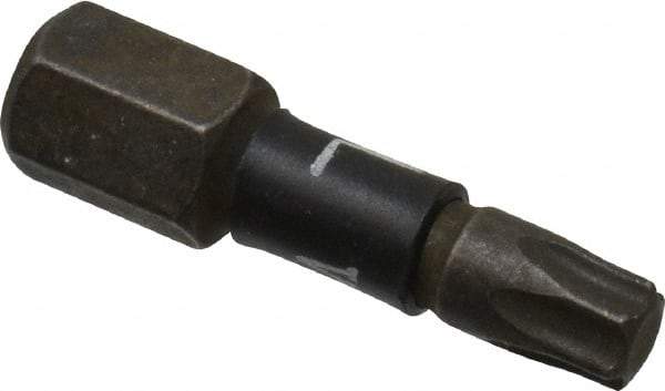 Wera - T25 Torx Bit - 1/4" Hex Drive, 1" OAL - All Tool & Supply