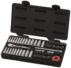 GearWrench - 51 Piece 1/4" Drive Deep Well Socket Set - 6 Points, 3/16" to 9/16" (4mm to 15mm) Range, Inch/Metric Measurement Standard - All Tool & Supply