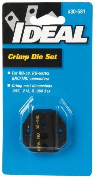 Ideal - RG-58, RG-59/62 Crimping Die Set - Use with Crimpmaster Ratcheting Crimp Tool - All Tool & Supply