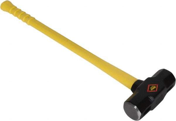 NUPLA - 16 Lb Head, Sledge Hammer - Steel Head, 2-7/8" Face Diam, Fiberglass Handle - All Tool & Supply