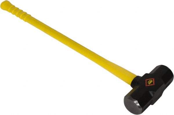 NUPLA - 20 Lb Head, Sledge Hammer - Steel Head, 3" Face Diam, Fiberglass Handle - All Tool & Supply