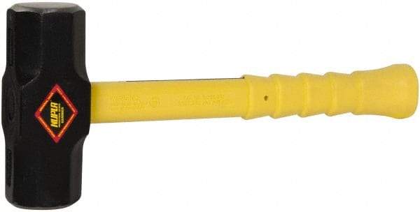 NUPLA - 10 Lb Head, 16" Long Sledge Hammer - Steel Head, 2-1/2" Face Diam, Fiberglass Handle - All Tool & Supply