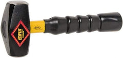 NUPLA - 3 Lb Head, 10" Long Drilling Hammer - Steel Head, 1-27/64" Face Diam, Fiberglass Handle - All Tool & Supply