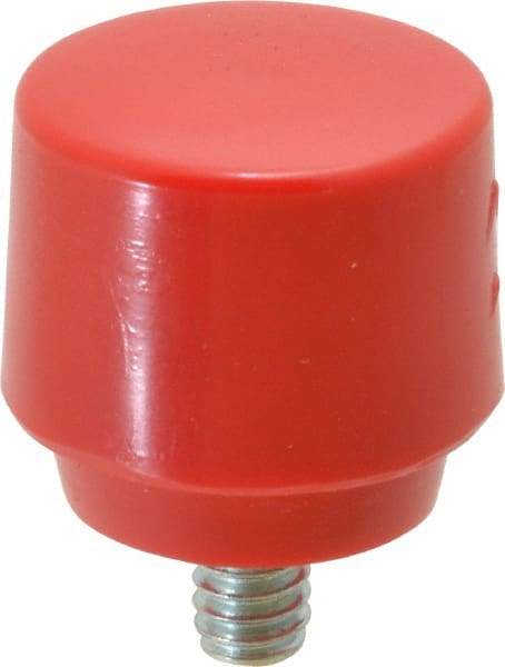 NUPLA - 1" Face Diam, Grade Medium, Red Hammer Tip/Face - Plastic - All Tool & Supply