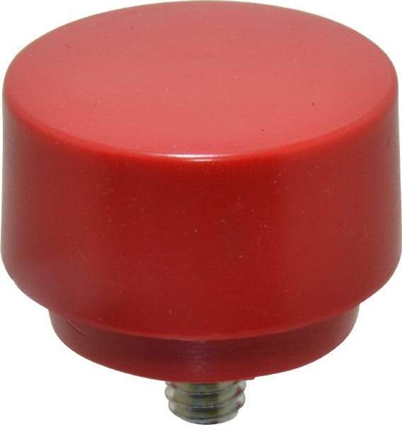 NUPLA - 1-1/2" Face Diam, Grade Medium, Red Hammer Tip/Face - Plastic - All Tool & Supply