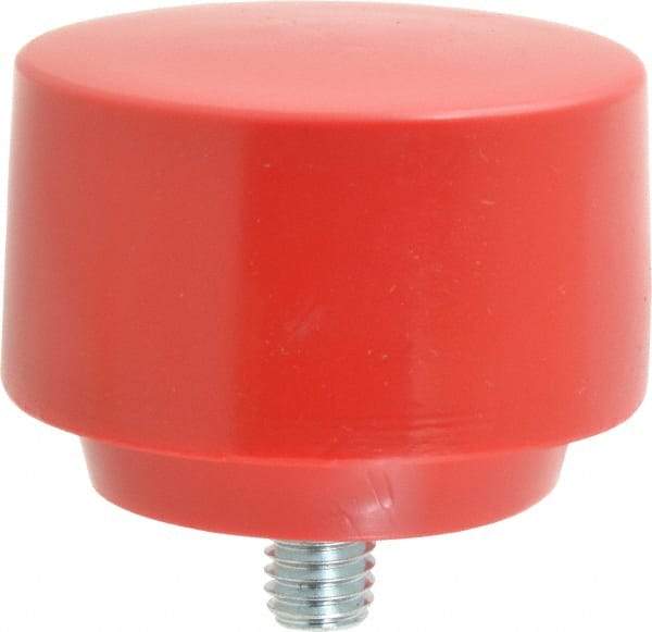 NUPLA - 2-1/2" Face Diam, Grade Medium, Red Hammer Tip/Face - Plastic - All Tool & Supply