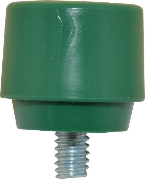 NUPLA - 1" Face Diam, Grade Tough, Green Hammer Tip/Face - Plastic - All Tool & Supply