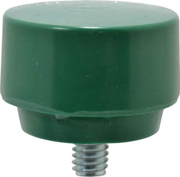 NUPLA - 1-1/2" Face Diam, Grade Tough, Green Hammer Tip/Face - Plastic - All Tool & Supply