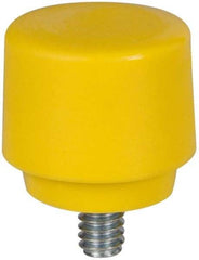 NUPLA - 1" Face Diam, Grade Extra Hard, Yellow Hammer Tip/Face - Plastic - All Tool & Supply