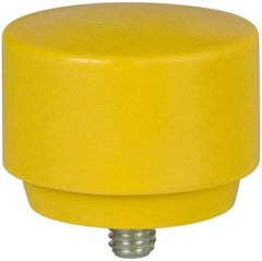 NUPLA - 2" Face Diam, Grade Extra Hard, Yellow Hammer Tip/Face - Plastic - All Tool & Supply