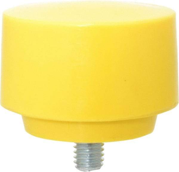 NUPLA - 2-1/2" Face Diam, Grade Extra Hard, Yellow Hammer Tip/Face - Plastic - All Tool & Supply