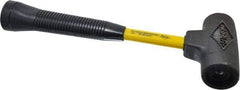 NUPLA - 16 oz Head 1-1/2" Face Diam Composite Rubber Dead Blow Hammer without Faces - Fiberglass Handle - All Tool & Supply