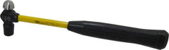 NUPLA - 1/4 Lb Head High Carbon Steel Ball Pein Hammer - 11" Fiberglass Handle, 3/4" Face Diam, 11" OAL, Fiberglass with Cushion Grip - All Tool & Supply