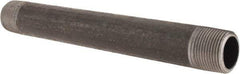 Made in USA - Schedule 80, 1" Diam x 10" Long Black Pipe Nipple - Threaded - All Tool & Supply