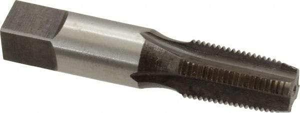 Reiff & Nestor - 1/8-27 NPT Thread, 4 Flute Standard Pipe Tap - 2-1/8" OAL, 3/4" Thread Length, 7/16" Shank Diam, Nitride Finish, High Speed Steel - Exact Industrial Supply