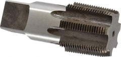 Reiff & Nestor - 1-1/2 - 11-1/2 NPT Thread, 7 Flute Standard Pipe Tap - 4-1/4" OAL, 1-3/4" Thread Length, 1-1/2" Shank Diam, Nitride Finish, High Speed Steel - Exact Industrial Supply