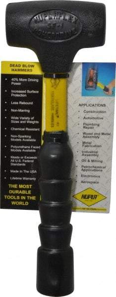 NUPLA - 1 Lb Head 1-5/8" Face Nonmarring Hammer - 11" OAL, Fiberglass Handle - All Tool & Supply