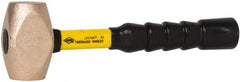 NUPLA - 4 Lb Head 1-43/64" Face Brass Nonmarring Hammer - 12" OAL, Fiberglass Handle - All Tool & Supply