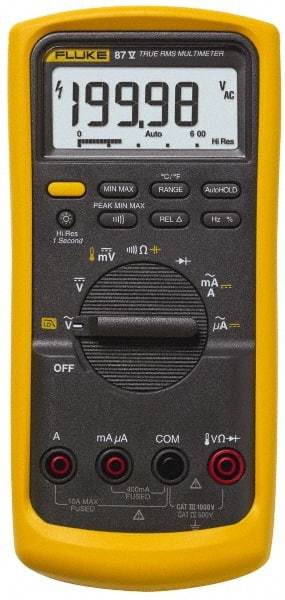 Fluke - 2 Piece, Digital Multimeter Kit - 1,000 Volt Max, 10 Max Amp - All Tool & Supply